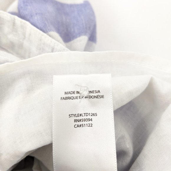 BEACHLUNCHLOUNGE Size M Womens Alina Stripe Linen Cotton Shift Dress Blue White - Picture 8 of 8